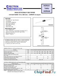 Datasheet HER301-B manufacturer Rectron