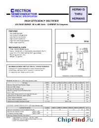 Datasheet HER805PS manufacturer Rectron