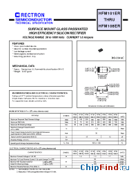 Datasheet HFM101ER-W manufacturer Rectron