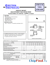 Datasheet HFM101W-W manufacturer Rectron