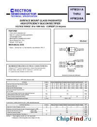 Datasheet HFM201A-W manufacturer Rectron