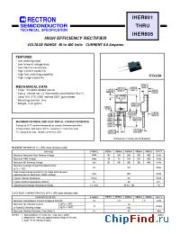 Datasheet IHER801 manufacturer Rectron