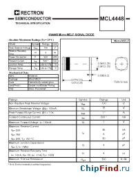 Datasheet MCL4448-T manufacturer Rectron