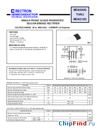 Datasheet MDA201G manufacturer Rectron