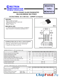 Datasheet MDA970G2 manufacturer Rectron