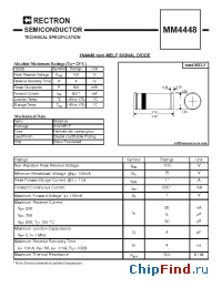 Datasheet MM4448-T manufacturer Rectron