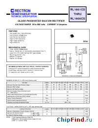 Datasheet RL1601CS-T manufacturer Rectron