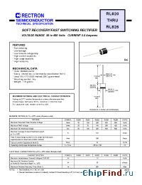 Datasheet RL820-T manufacturer Rectron