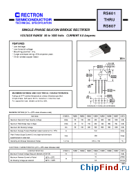 Datasheet RS601 manufacturer Rectron