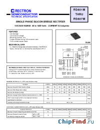 Datasheet RS605M manufacturer Rectron