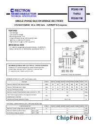 Datasheet RS803M производства Rectron
