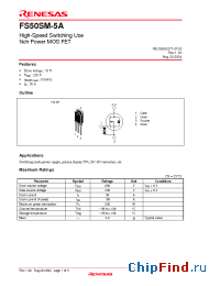 Datasheet FS50SM-5A-A8 manufacturer Renesas