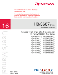 Datasheet H83687H manufacturer Renesas