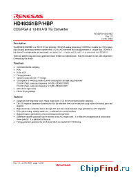 Datasheet HD49351BP manufacturer Renesas