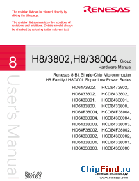 Datasheet HD64338001 manufacturer Renesas