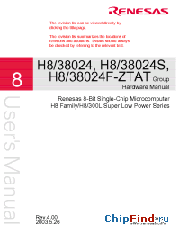 Datasheet HD64F38024R производства Renesas