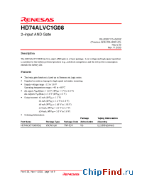 Datasheet HD74ALVC1G08VSE manufacturer Renesas
