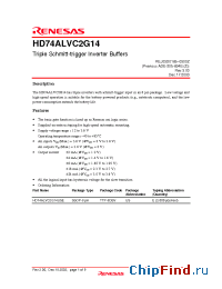 Datasheet HD74ALVC2G14USE производства Renesas