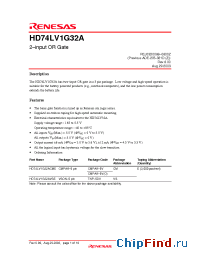 Datasheet HD74LV1G32ACME manufacturer Renesas