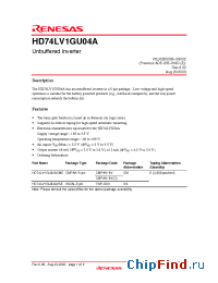 Datasheet HD74LV1GU04A manufacturer Renesas