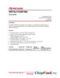 Datasheet HD74LV1GW16A manufacturer Renesas