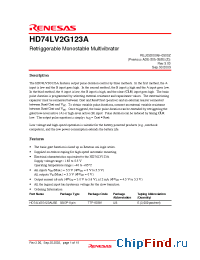 Datasheet HD74LV2G123AUSE manufacturer Renesas