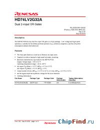 Datasheet HD74LV2G32AUSE manufacturer Renesas