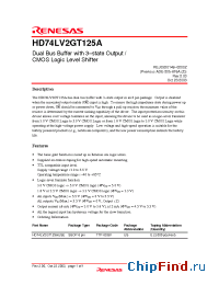 Datasheet HD74LV2GT125A manufacturer Renesas