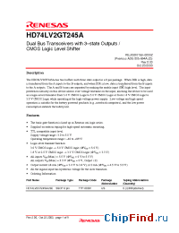Datasheet HD74LV2GT245A manufacturer Renesas
