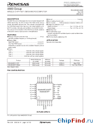 Datasheet M34583MD-XXXFP manufacturer Renesas
