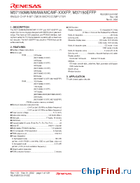 Datasheet M37150M8-XXXFP manufacturer Renesas