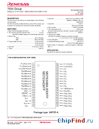 Datasheet M37534E8FP manufacturer Renesas