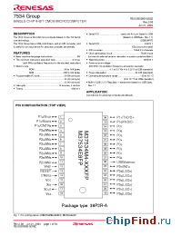 Datasheet M37534M4-XXXFP производства Renesas