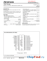 Datasheet M37544M2-XXXSP manufacturer Renesas