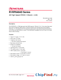 Datasheet R1RP0404DGE-2PR manufacturer Renesas