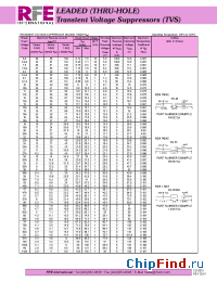 Datasheet 1.5KE13 manufacturer RFE