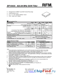 Datasheet BP1045A manufacturer RF Monolithics