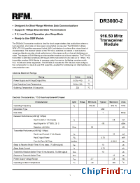 Datasheet DR3000-2 manufacturer RF Monolithics