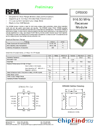 Datasheet DR5000 manufacturer RF Monolithics