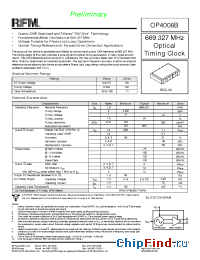Datasheet op4008b manufacturer RF Monolithics