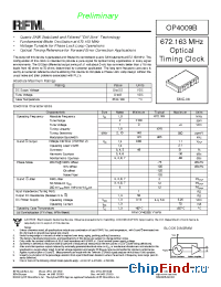 Datasheet OP4009B manufacturer RF Monolithics