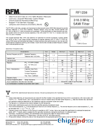 Datasheet RF1238 manufacturer RF Monolithics