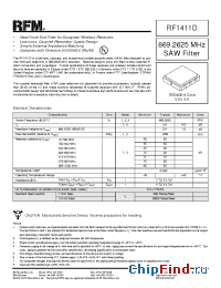 Datasheet RF1411D manufacturer RF Monolithics
