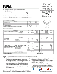 Datasheet RO2156D-2 manufacturer RF Monolithics