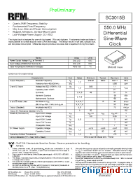 Datasheet SC3015B manufacturer RF Monolithics