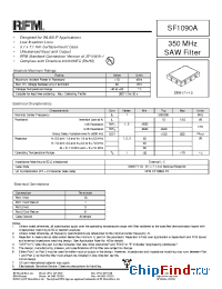 Datasheet SF1090A manufacturer RF Monolithics
