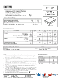 Datasheet SF1126A manufacturer RF Monolithics