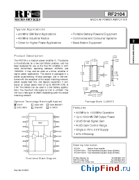 Datasheet RF2104PCBA-L manufacturer RFMD