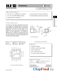 Datasheet RF2161 manufacturer RFMD