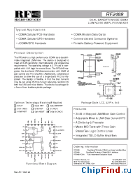Datasheet RF2489PCBA manufacturer RFMD